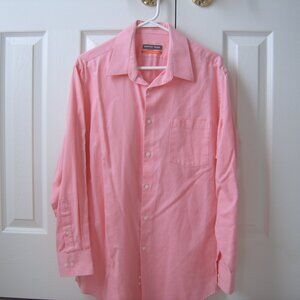 New without Tag Geoffrey Beene Men Pink Wrinkle Free Dress Shirt sz 16 32/33
